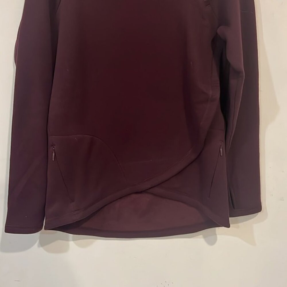 Athleta Decadent Chocolate Cozy Karma Asym Pullover size Small - Picture 8 of 16